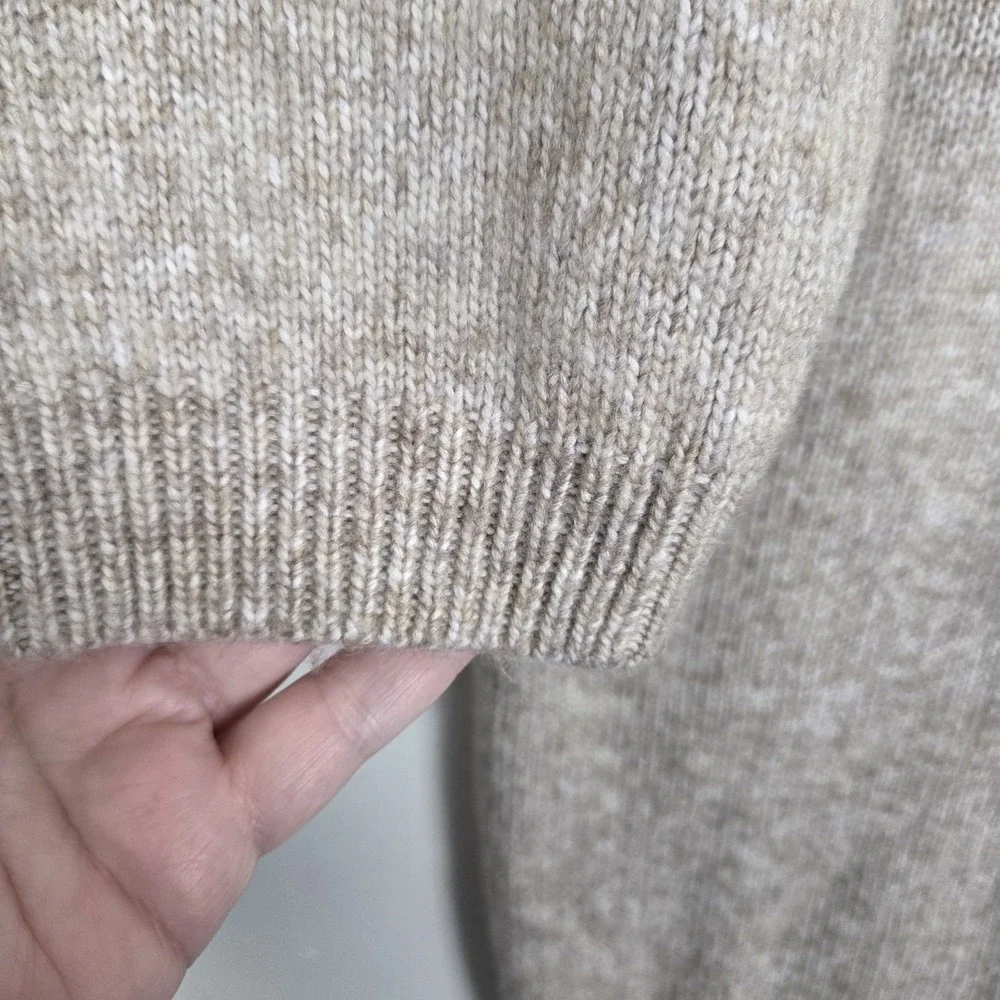 Asos Design Knitted Jumper Mini Dress 1/4 Zip Oatmeal Womens Size Small - Picture 9 of 11
